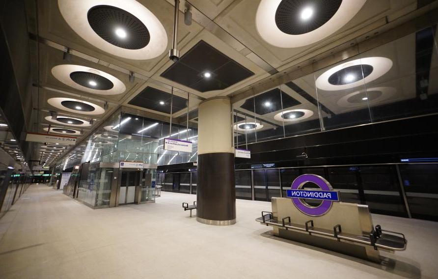 View of station platform at Paddington